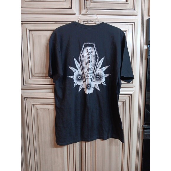 Dark Seas Men's T-Shirt Coffin - When I Cared -‎ Black Size L - Picture 1 of 5